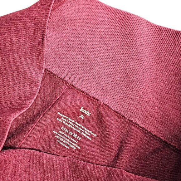 Knix Womens Good To Go Seamless Leggings, Red, High Rise, Ribbed Band, Size XL - Picture 7 of 7